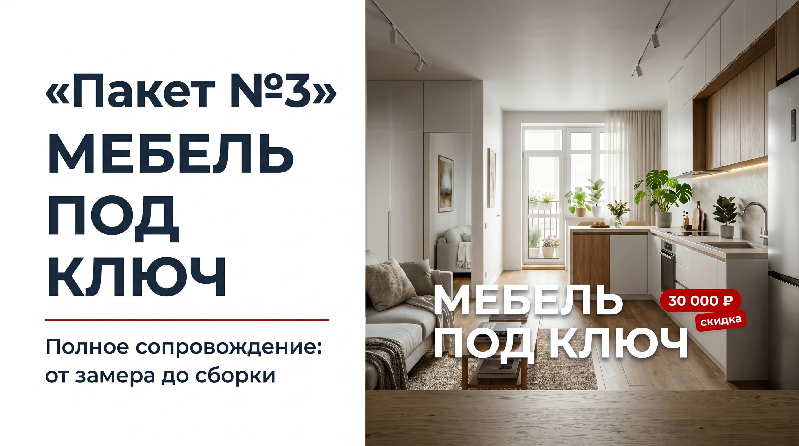 Пакет услуг №3 Мебель под ключ
